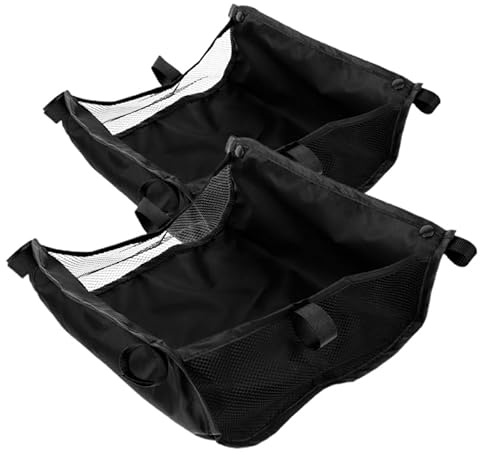 Borsa multifunzione per passeggino, 2 pezzi, cestino inferiore, durevole, universale, per carrelli alla moda