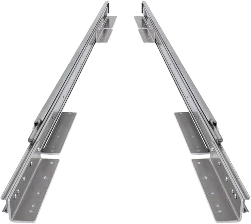 BRASOM Auszugsschienen - Schubladenschienen 400mm, 250kg, 16 inch, mit Bodenmontage und Schubladenhalterungen, Heavy Duty Schubladen Schienensystem, Kugellager, links und rechts