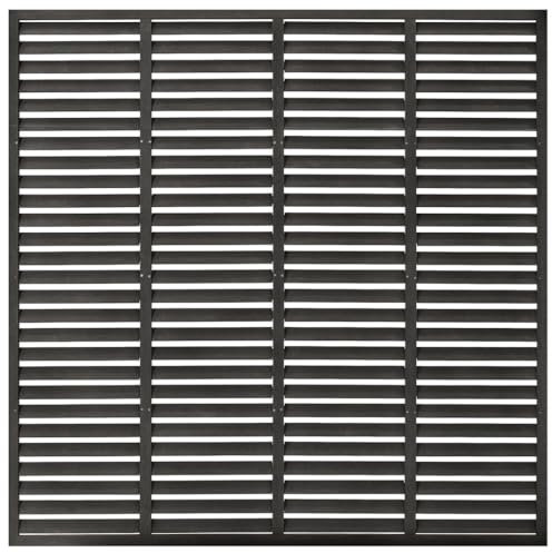 Clôture de jardin pour chien - Clôture à lamelles WPC - 180 x 180 cm - Gris foncé - Pour camping, balcon, jardin, terrasse