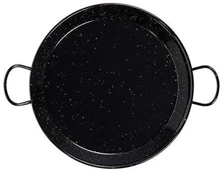 VoltShine Poêle à paella de 55 cm en acier émaillé, idéale pour préparer jusqu'à 16 portions de paella et plats traditionnels.