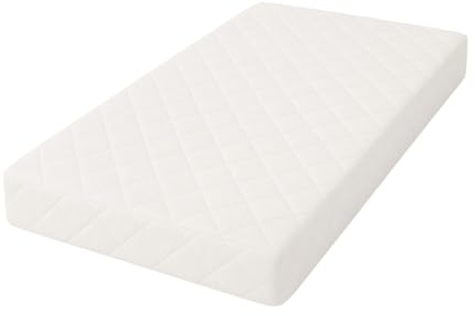 AMANSTYLE LTD Toddler Cot Mattress 120 x 60 x 7.5 cm – Baby Cot Bed Mattress – Breathable, Hypoallergenic & Anti-Allergenic Polycotton Cover – Firm Support, Removable & Washable Cover – UK Made