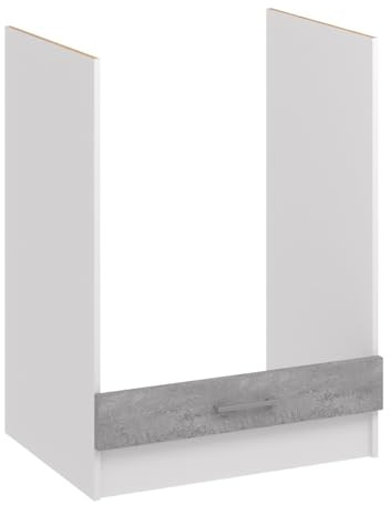 roe furniture Backofenschrank für Einbaubackofen mit Nische & Stauraum – Küchenschrank 60×82×44 cm – Herdumbauschrank aus Holzwerkstoff, Bodenaufstellung