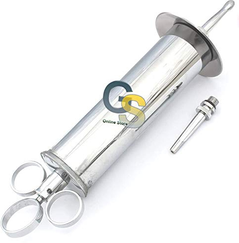 G.S Chrome Plated Ear & Bladder Syringe - 4 OZ. Ear Syringe