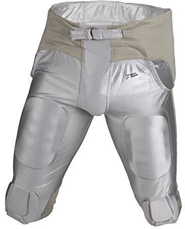 Active Athletics American Football Hose 7 Pad allt-i-ett-spelbyxor silver XX-L