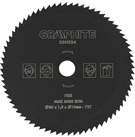 Hoja de Sierra Circular 85 mm x 10 mm 72 Dientes Sierra de Metal para Corte de Madera y Metal Pieza de Repuesto