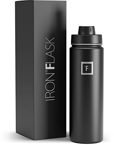 Metal Water Bottle with Spout Lid - 650ml 3 Lids - Stainless Steel Double-Walled Insulated Vacuum Leakproof - Sports Gym Camping Hiking Hydration School Kids