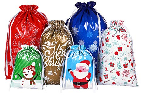 30stück Weihnachtstüten Mit Kordelzug Geschenkverpackung Weihnachtstüten Zum Befüllen Weihnachtstüten Groß Geschenkverpackung Weihnachten Weihnachtsgeschenktüten