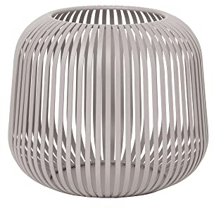 blomus Laterne Lito | Mourning Dove | Windlicht aus Edelstahl | Kerzenhalter Grau | Größe S | 20L x 20B x 17H cm | Laterne Deko | Indoor Windlicht