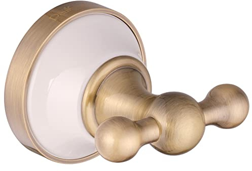 PaulGurkes Bad-Accessoires Bronze Messing Antik Keramik, PGCOSMOS-B-AM:Handtuchhaken