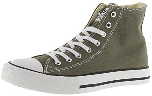 victoria Zapatillas Altas Unisex Tribu Lona & Puntera De Goma 106500 para Adulto Kaki 39