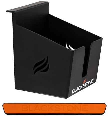 Blackstone 5609 Magnetiskt verktyg och dryck (2-delat set) organiserare för förvaring kläm-flaskhållare – premium grilltillbehör för grillning, robust kvalitet, bärbar, fri från borr, 1, svart, orange