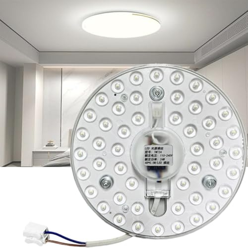 Klgeivb Dimmable 6.7 Led Module Ceiling lamp 24W 2200LM Pure White AC110~120V LED Light Retrofit Kit Board Panel for Ceiling Flush Light Circle Fluorescent Bulb Replacement