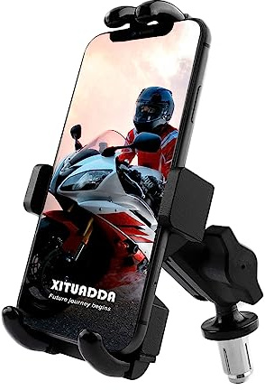 XITUADDA Motorrad Telefonhalterung Gabel Vorbau Telefonhalter GPS Navigation Halterung Kompatibel mit YZF R1 R6 R6S GSX-R 600 750 1000 CBR250R 300R Ninja 250 400 650 ZX-6R ZX-14R S100 0RR