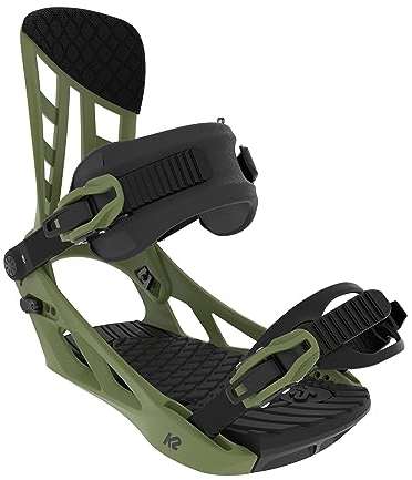 K2 Snowboarding - Indy, fijación de Snowboard Hombre, Moss, M (EU: 36.5-42 / US: 6-10 / Mondo: 230-270) - 11G1004.1.6.M