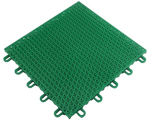 XLIHAWY Ineinandergreifende Entwässerungsfliesen, Wasserdicht Gartenbodenfliesen, Modular Für Den Außenbereich Ineinandergreifende Bodenmatte Zum Duschen Park (Farbe : Grün, Größe : 96pcs)