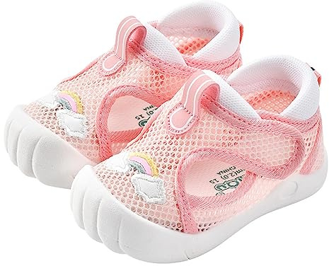 Sandales pour bébé fille et nouveau-né - Baskets d'été mignonnes en maille respirante - Sandales de randonnée pour bébé, a, 22 EU