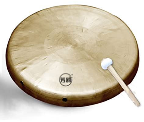 SinSed Instrumento de percusión Tradicional Chino Gong Baterista Redondo Hecho a Mano de 20cm platillo Gong(Color:2,Size:17cm)