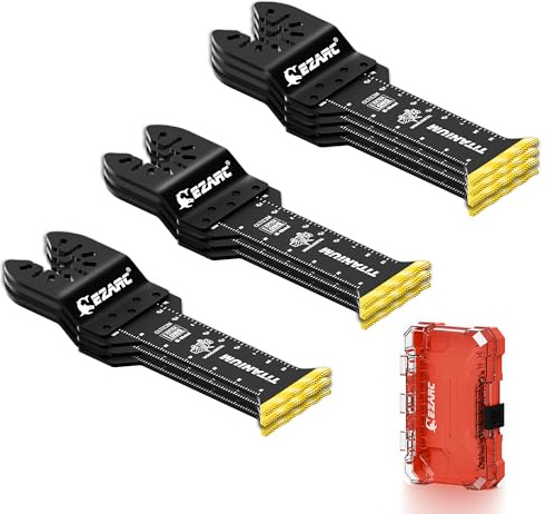 EZARC Titan svängande sågblad, extra långa svängande multiverktyg blad för metall, tränaglar, skruvskärning, plast, 10-pack