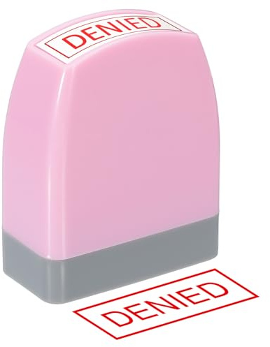 PATIKIL Selbstfärbend Stempel Verkaufsmeldung Rote Tinte Büro Stempel | Firmenstempel, Nachfüllbarer Geschäftsstempel, Personalisiert, DENIED