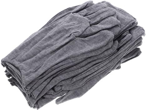 CATIEBYE 12stücke Teiliges Graue Baumwollhandschuhe Mit Rutschfester Oberfläche Langlebig Und Bequem Vielseitig Einsetzbar Für Verkehrsregelung Zeremonien Und Arbeitsschutz Unisex