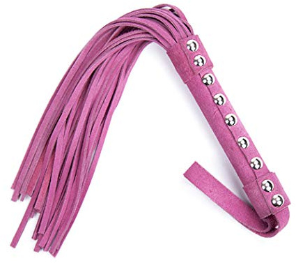 Peitsche Sex SM Kunst Leder Lange Spanking Paddel Erotik Verführen Fetisch Streichelfreund Massage, Flogger Harness Bondage Geschirr Bettfesseln Cosplay Sexspielzeug (Pink)