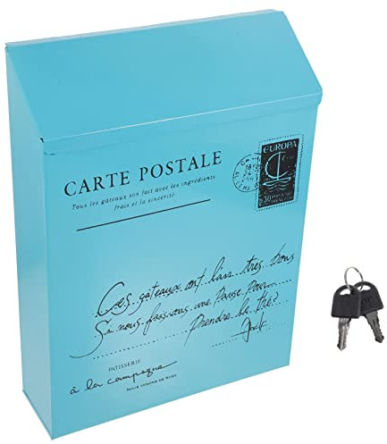 Homoyoyo Cassetta Postale Vintage Con Lettere Inglesi Montaggio A Parete Con Serratura E Cassaforte