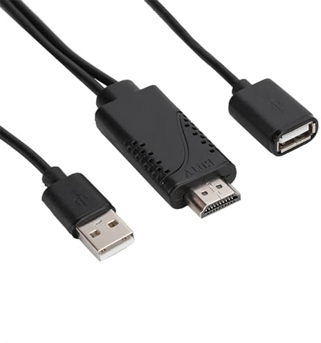 USB femenino a HDMI macho, 2 en 1 1080p USB HEMBLE A HDMI Cable de cable de adaptador HDTV HDTV para iPhon e Android