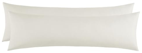 Aisbo Kissenbezug Kopfkissenbezug 40x145 Beige, Seitenschläferkissen Bezug 40 x 145 mit Reißverschluss aus Mikrofaser Weich, Weich Kissenbezug 145x40 für Seitenschläfer Kissen