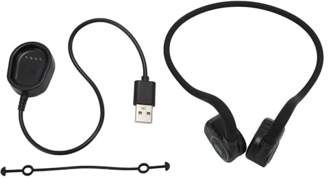 Miskall Cuffie di conduzione ossea, cuffie di conduzione ossea IPX8 32 GB Mp3 Storage Bluetooth 5.4 cuffie sportive a orecchio aperto 2h per nuotare immersioni