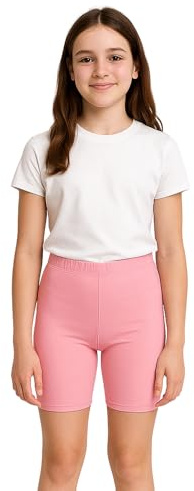 PopCouture Girls Premium Activewear Gymnastics Sports Cycling Shorts Baby Pink 4-5 Years