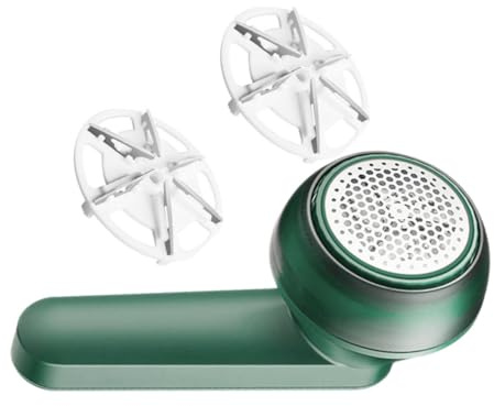 HOLIDYOYO Quitapelusas Eléctrico USB Recargable Removedor de para Ropa y con Cuchillas Inoxidables Diseño Ligero y Portátil Incluye Repuestos Color Verde