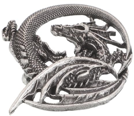 FOMIYES Vintage Punk Dragon Brooch Pin Langlebiger Legierung Flammenverzierte Flügel Rockiger Anstecker für Jacken Schals und Kleidung Modisches Accessoire für Männer und Frauen