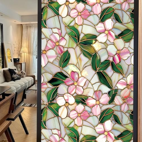 QBYRSSS Exquisite Tile Stickers Green Pink Peel and Stick Floor Tiles PVC Bathroom Waterproof Wall Stickers Kitchen Stick on Oilproof Tiles Self45x100cm/2pcs