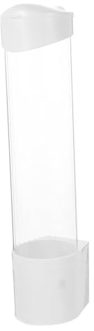 Ciieeo Dispenser Bicchieri da Parete in Plastica Bianca Porta Bicchieri Usa e Getta con Design Igienico e Montaggio Muro Facile da Pulire e Installare Contenitore Compatibile