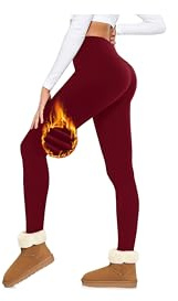 Leggings Térmicos Mujer Pantalones Invierno Cintura Alta Pantalón Elástico