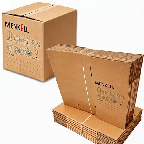 Scatoloni per Trasloco 40x40x40 cm - 15 Pezzi - in Cartone Doppia Onda per Proteggere Oggetti Fragili - Scatole per Spedizioni, Imballaggi, Trasporti - Supportano Fino a 20kg (15, 40x40x40)