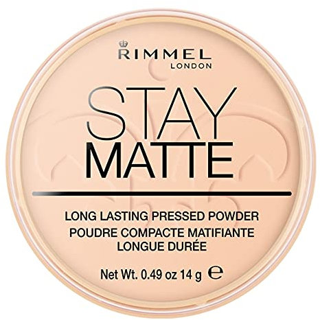 Rimmel London Stay Matte Cipria Compatta, Champagne/Warm Beige