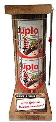 Geschenk Einzug neue Wohnung - erste gemeinsame - duplo Riegel - Eiserne Reserve Gitter mit Säge - Geschenke Set für Männer Frauen -r- Alles Gute zur Wohnungseinweihung