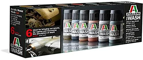 ITALERI 448AP – Akrylmodell tvättset, modelltillverkning, byggsats, stativtillverkning, hantverk, hobby, limning, plastbyggsats, 20 ml (6-pack)