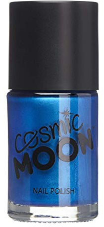 Metallic Nail Polish by Cosmic Moon - Blue - Highly pigmented Nail Varnish - 10ml