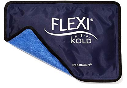 FlexiKold Reusable Gel Ice Pack with Straps – Cold Compress Pack for Injuries – Flexible Medical Ice Wrap for Back, Shoulders, Legs, Knees, Sciatica, Muscle Pain – Half Size
