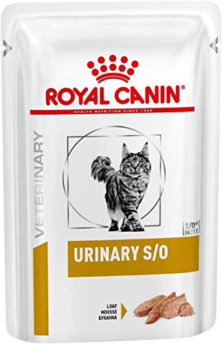 Royal Canin Veterinary Urinary S/O Mousse pour chats | 12 x 85 g | Alimentation diététique complète pour chats | Pour la dissolution et la réduction des calculs de struvite