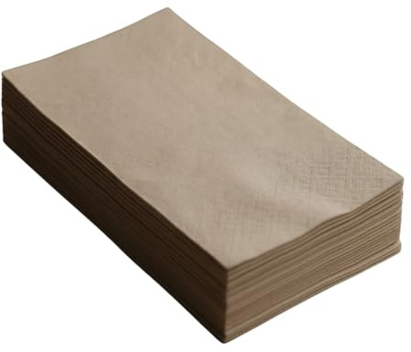 Servietten | Prägeservietten 2-lagig (2400 Stück) aus 100% recyceltem Papier | umweltfreundlich | Kraft Braun 33x33cm