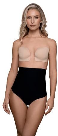 Bye Bra Push-Up Cups, Adhesive Bra, Lightweight, Reusable Up to 25 Times, Stitching & Seamfree, Black and Beige (UK, Cup & Band, C, Beige)