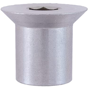 5 Stück Hülsenmuttern M16 x 25 mm Edelstahl A1 | Senkkopf & Innensechskant | Gewindehülsen | Verbindungsmuttern | Techtanium