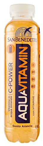 San Benedetto Aquavitamine C-Power Lot de 24 bouteilles d'eau en PET orange 40 cl