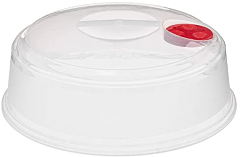5 five simply smart 5five - Coperchio per microonde con protezione anti-schizzi - D. 27 cm, trasparente, valvola vapore - Coperchio protettivo, lavabile in lavastoviglie