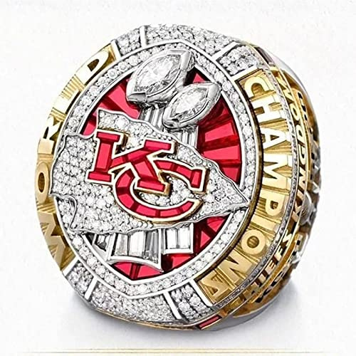 NVeeus 1970-2020 Championship Super Bowl Kansas Champion Replica Ring，Sammelgeschenke Für Fans， Souvenir Aus Der Fankollektion Für Männer ，Mit Display-Box/2020/11