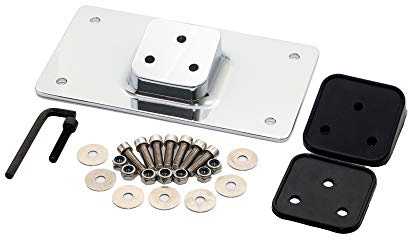 BID4ZE Support de plaque d'immatriculation chromé 3 trous compatible avec Harley Dyna Wide Glide FXDWG Heritage Softail EFI FLSTI Sportster 1200 XLH1200 Sportster 883 1973-UP