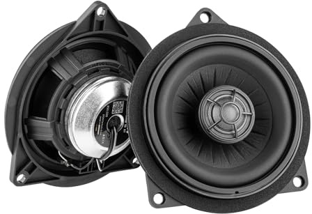 ETON UG-BMW10XT – 10 cm/4 tum 2-vägs plug & Play koaxialsystem, bilhögtalare set kompatibel med BMW och MINI-fordon, ljudsystem för dörrinstallation (T-korg), 1 par